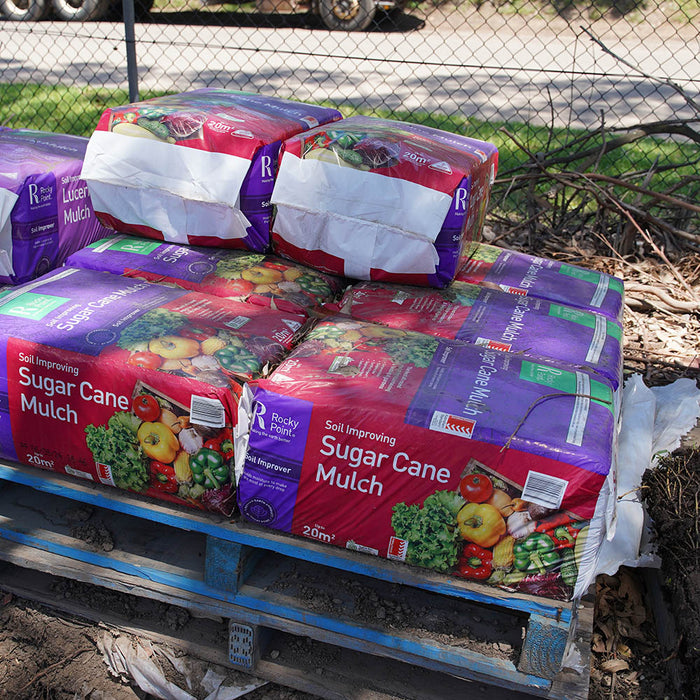 SUGAR CANE MULCH 80LT BALE