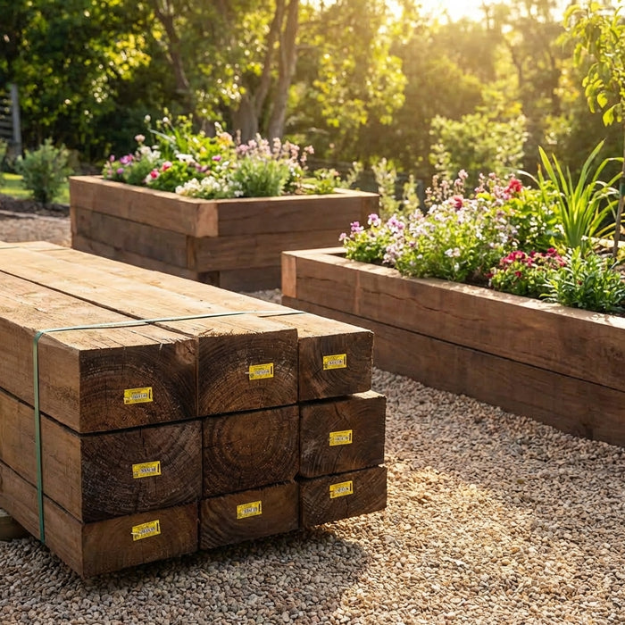 Garden edging timber